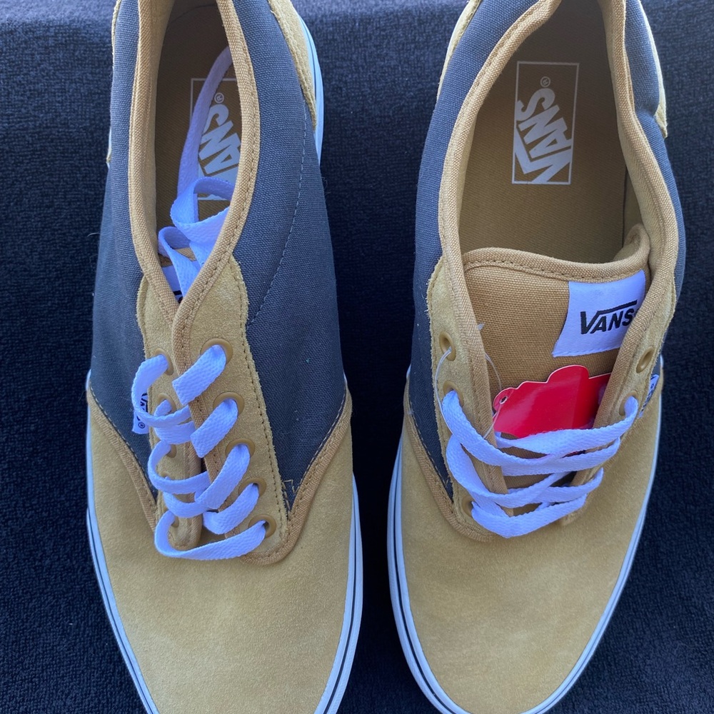 Vans Tan and Gray Sneakers Classic Style